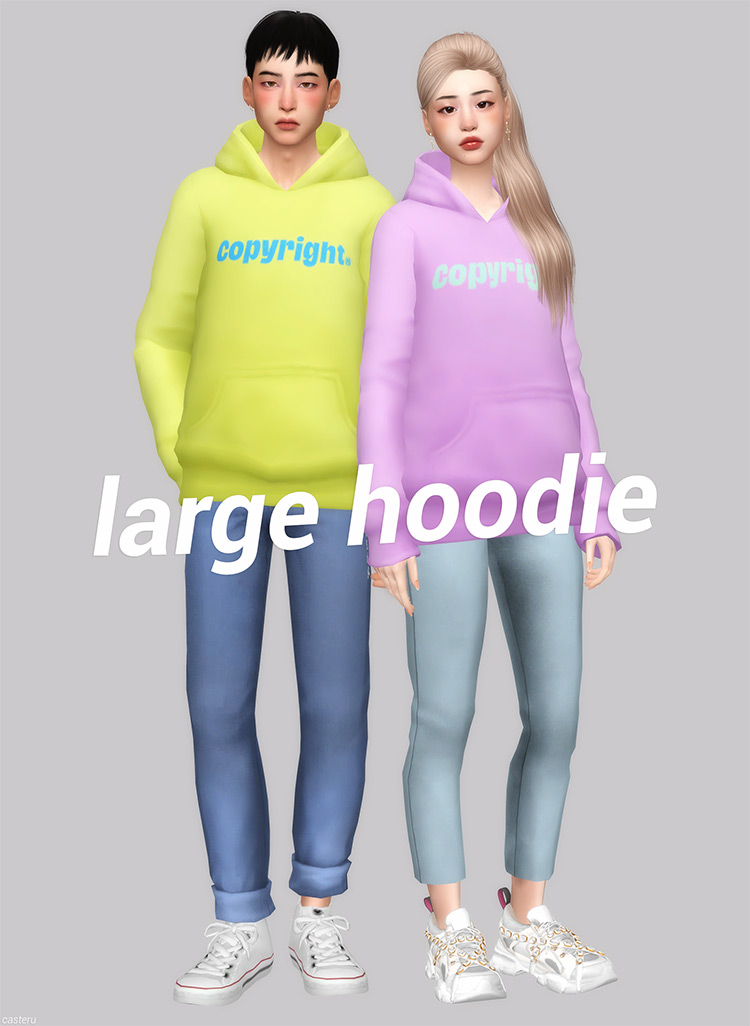 Large Hoodie / Sims 4 CC