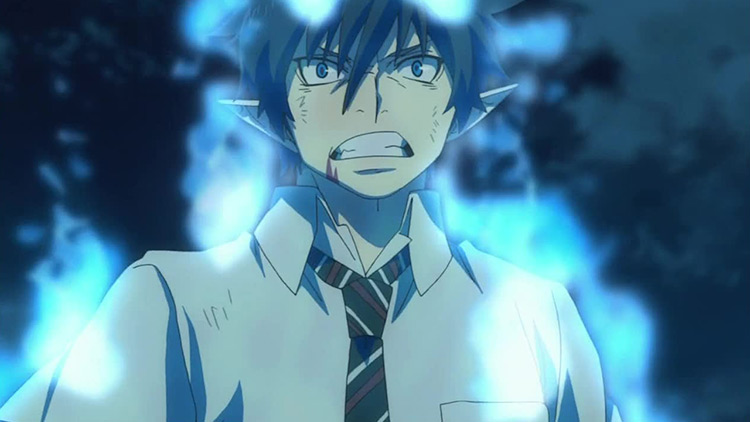 Rin Okumura trong anime Blue Exorcist