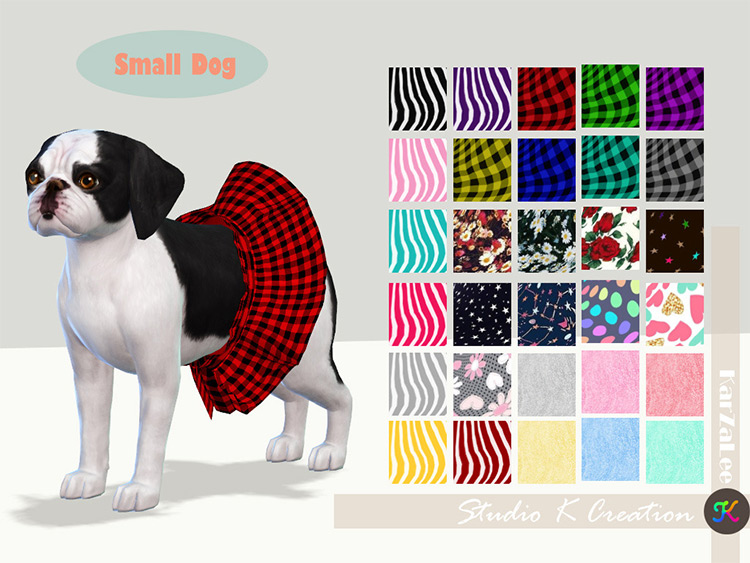 Small Dog Dress / Sims 4 CC