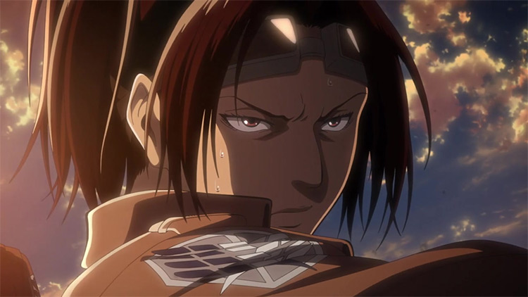 Hange Zoë in Attack on Titan anime