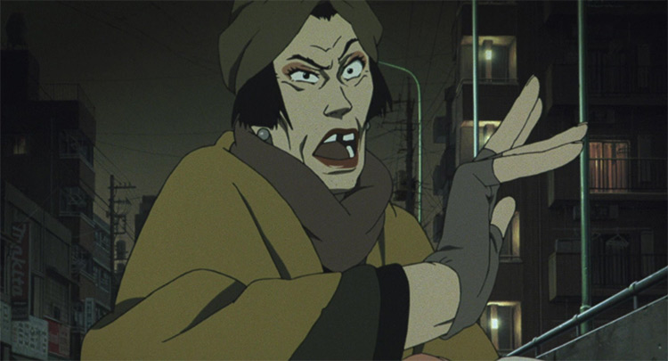 Hana in Tokyo Godfathers anime