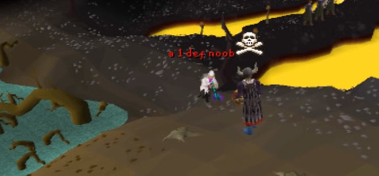 Player being skulled in Old School RuneScape