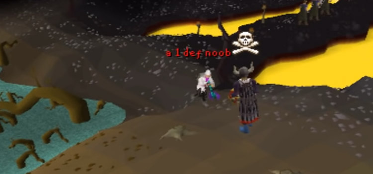 Player being skulled in Old School RuneScape