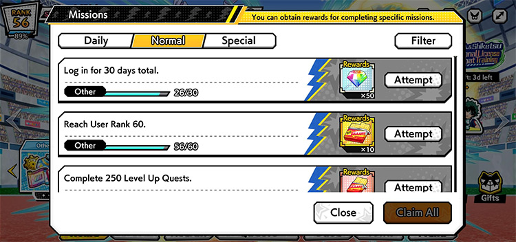 Normal Missions / My Hero Ultra Impact