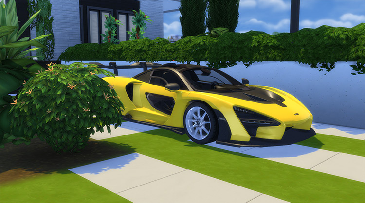 Yellow McLaren Senna (2019) Sims 4 CC