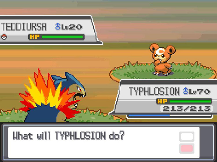 You have a 10% chance of finding Lv. 20 Teddiursa regardless if it’s morning, day, or night / Pokémon SoulSilver
