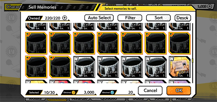 Memory Cards (Auto-Select Selling) / My Hero Ultra Impact