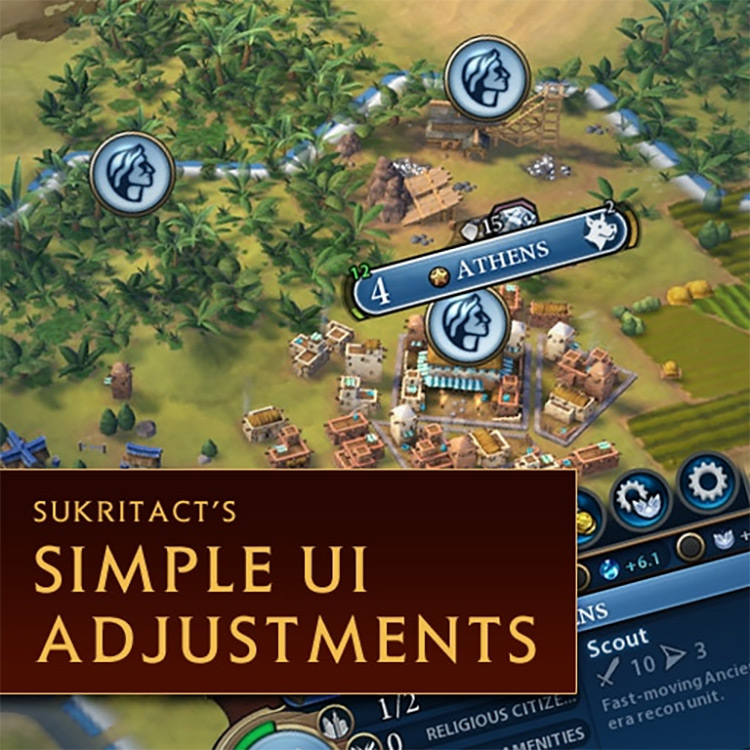 Sukritact's Simple UI Adjustments / Civ 6 Mod