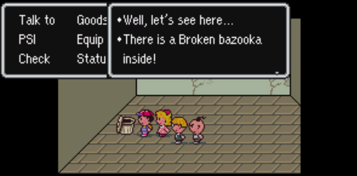 Broken Bazooka in Fourside Sewers / Earthbound
