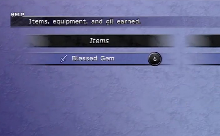 Blessed Gem drops (x6) / FFX HD