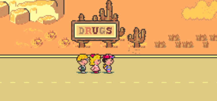 Dusty Dunes Desert Screenshot (Drug Store Sign)