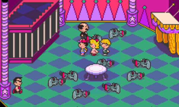 Zombies stuck after using Zombie Paper in Threed Circus tent / Earthbound