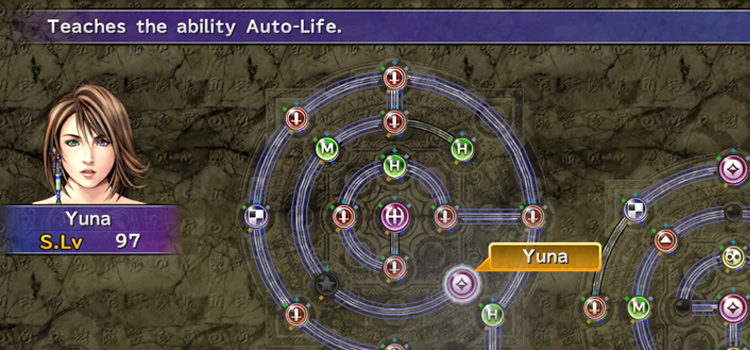 Auto-Life ability on the Sphere Grid (FFX HD)