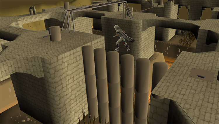 Player doing a Brimhaven Agility course / OSRS