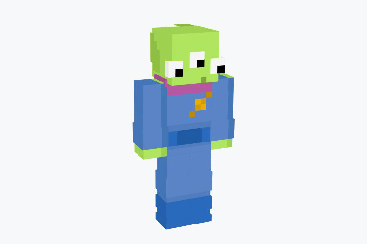 Little Green Man (Toy Story Alien) Skin For Minecraft