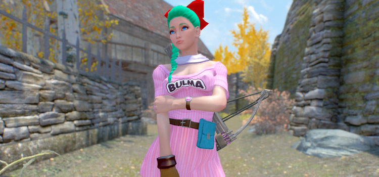Bulma from Dragon Ball (Skyrim Follower)