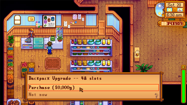 Bigger Backpack / Stardew Valley Mod