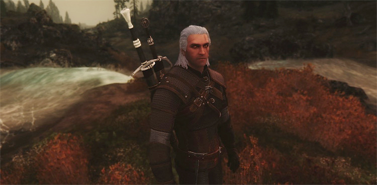 Geralt of Rivia Custom Voiced Follower Skyrim mod