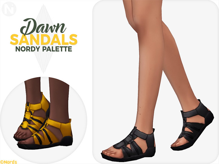 Dawn Rugged Sandals Sims 4 CC