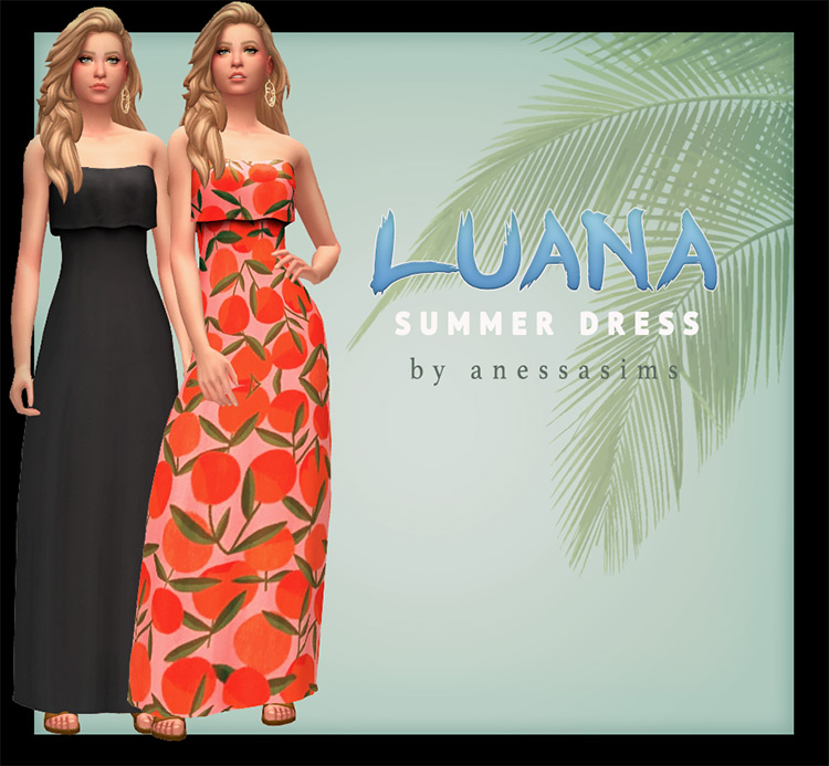 Luana Dress TS4 CC