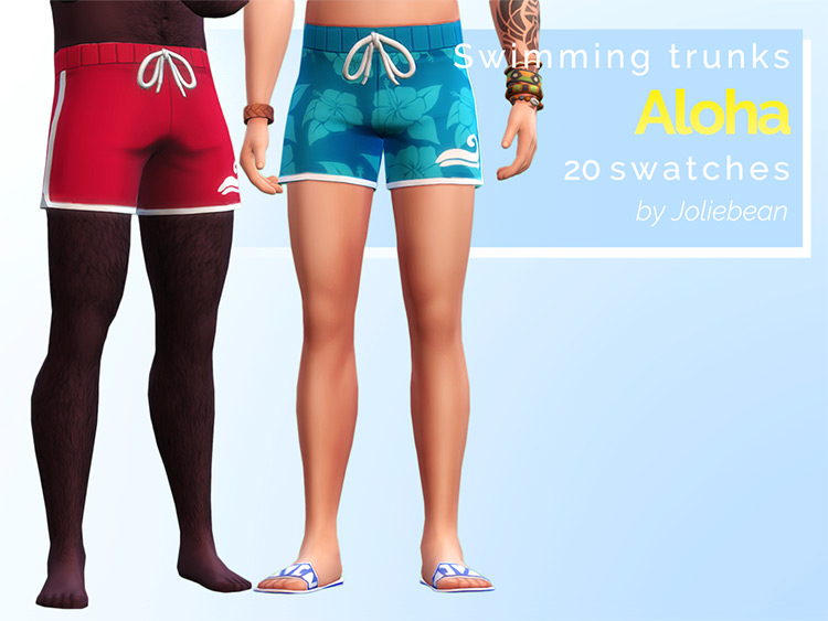 Aloha Swimming Trunks (Guys) TS4 CC
