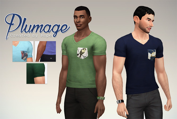 Plumage T-Shirt Sims 4 CC