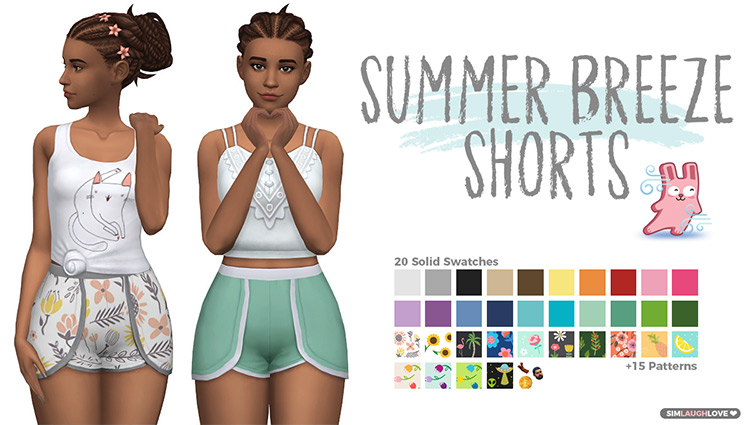 Summer Breeze Shorts (Girls) for Sims 4