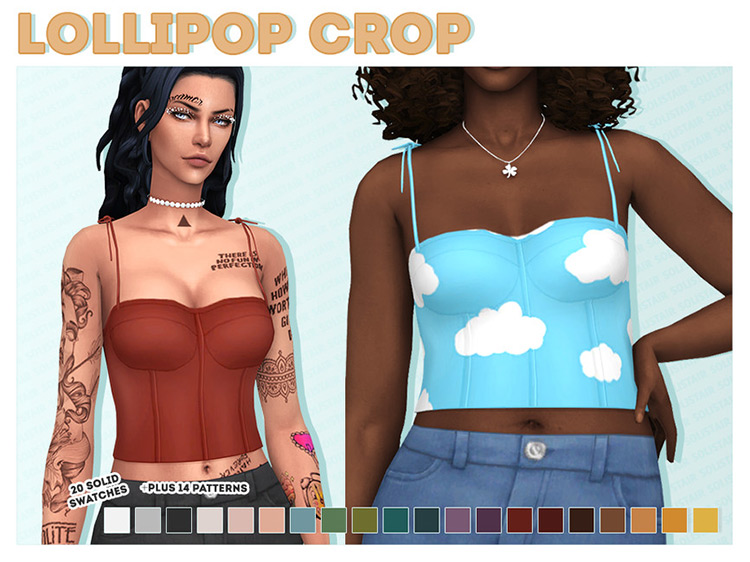 Lollipop Crop Top for Sims 4