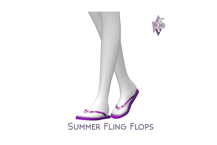 Summer Fling Flops Sims 4 CC