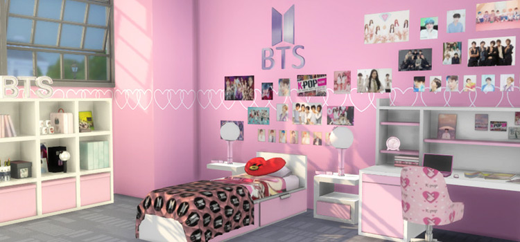 Kardofe Kpop Bedroom CC Set (TS4)
