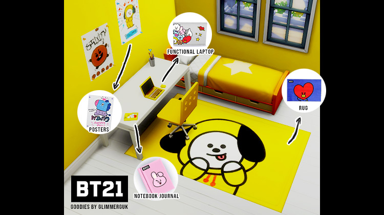 BT21 Goodies by Glimmerguk TS4 CC