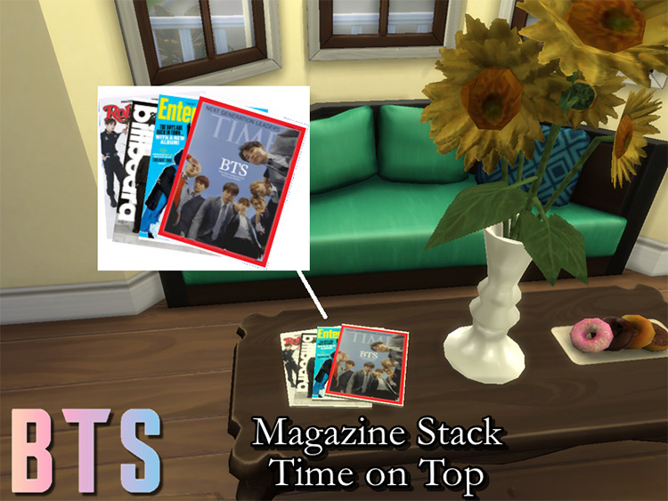 BTS Magazines (Stack) by PhoenixTsukino for Sims 4