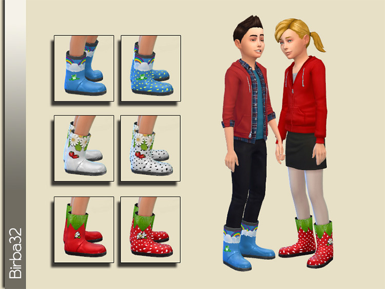 Rain Boots for Kids for Sims 4