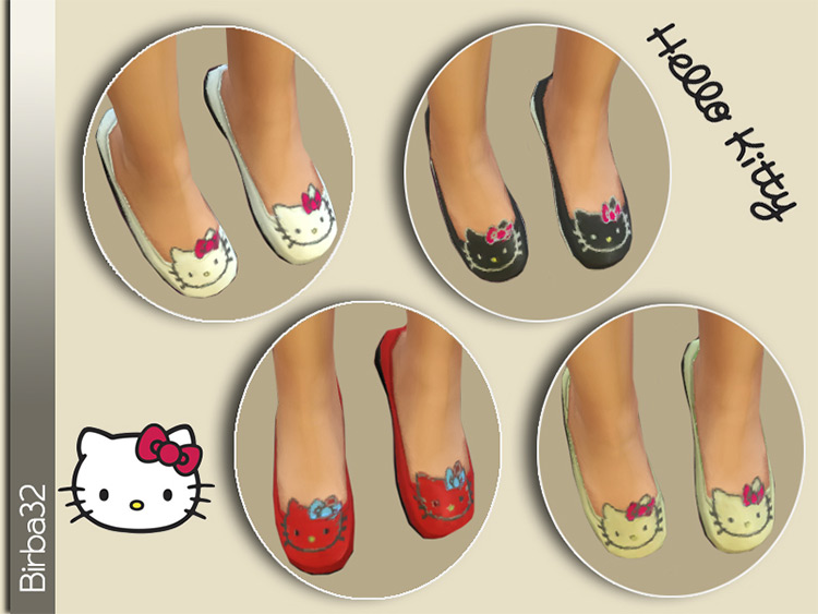 Hello Kitty shoes for children Sims 4 CC