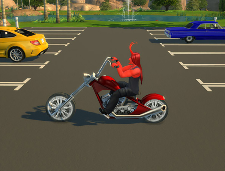 Chopper Pose for Motorcycles / Sims 4