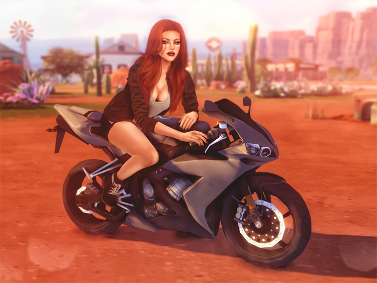 Katverse’s Motorcycle Poses for The Sims 4