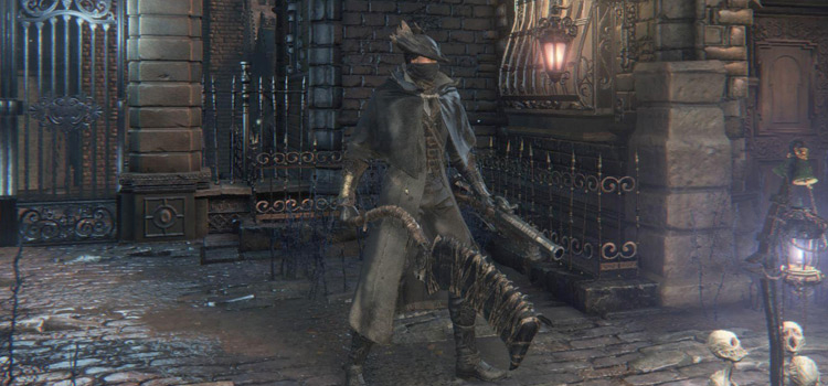 Bloodborne loadout build: Saw Cleaver, Blunderbuss, and Hunter attire