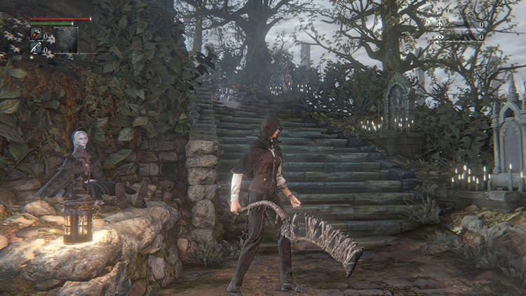 The Saw Cleaver in its extended form / Bloodborne
