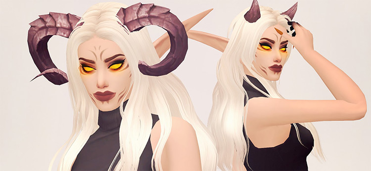 Illidari: World of Warcraft Demon Hunter Horns / TS4 CC