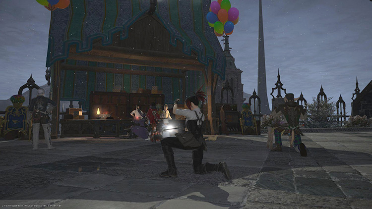 Disciples of the Hand hard at work creating Mendicant Supplies / FFXIV