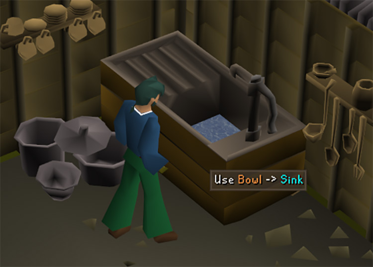 You will automatically fill all the bowls in your inventory with water / OSRS