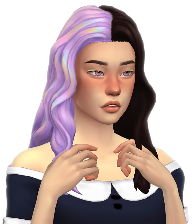 Sims 4 Split Dye Hair CC  Male   Female    FandomSpot - 67