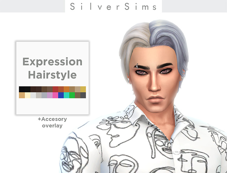 split hair color sims 4 cc