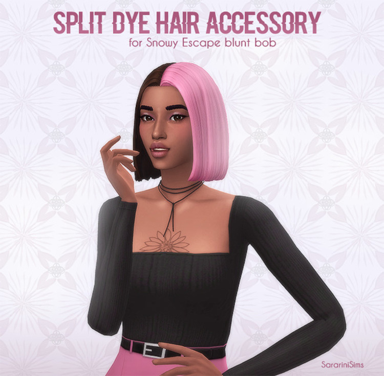 Split Dye Hair Accessory / Sims 4 CC