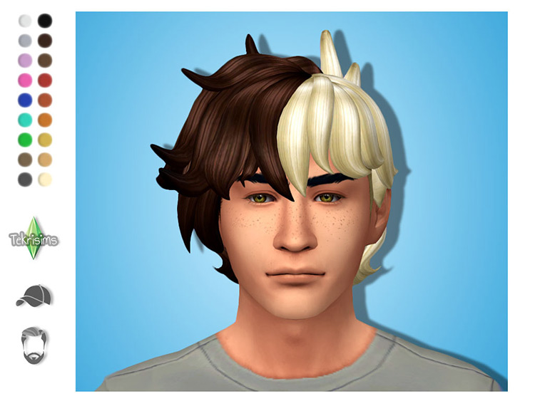 Sims 4 Split Dye Hair CC  Male   Female    FandomSpot - 57