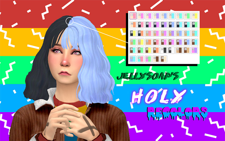 Sims Split Dye Hair Cc Maxis Match Infoupdate Org