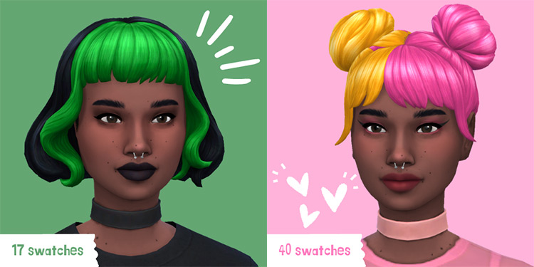 Sims 4 Split Dye Hair CC  Male   Female    FandomSpot - 72