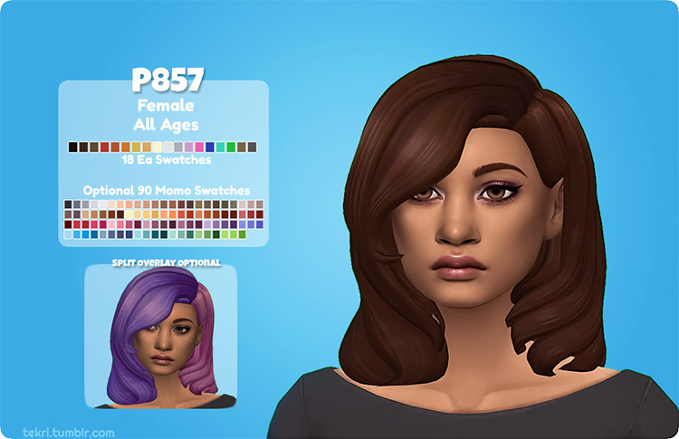 Sims 4 Split Dye Hair CC  Male   Female    FandomSpot - 38