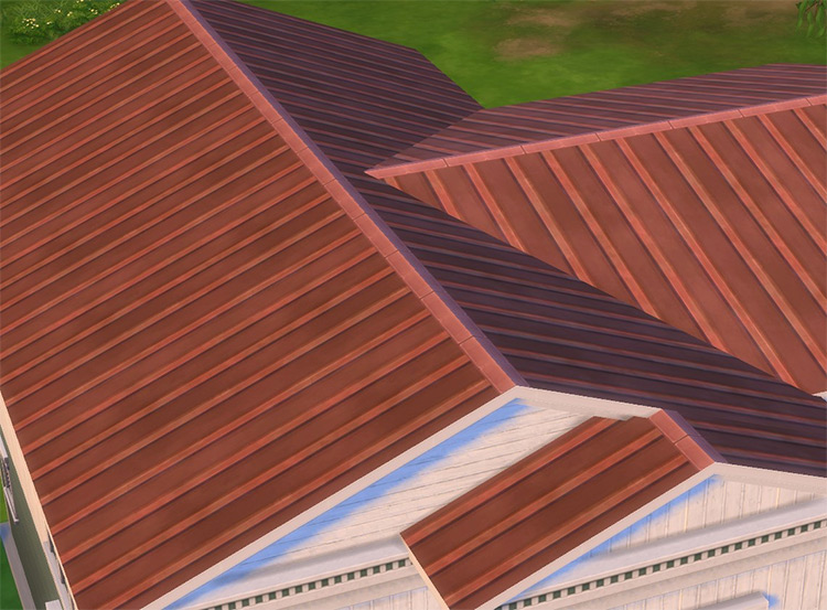Less Shiny Metal Roofs / Sims 4 CC