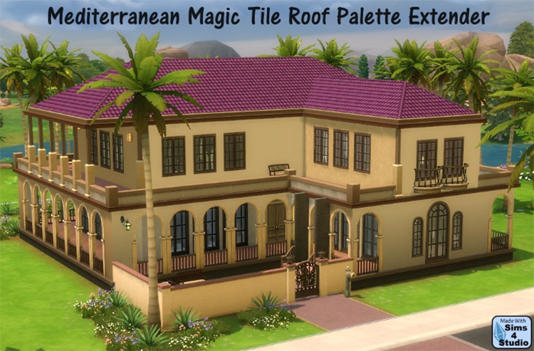 Mediterranean Magic Tile Roof Palette Extender / Sims 4 CC